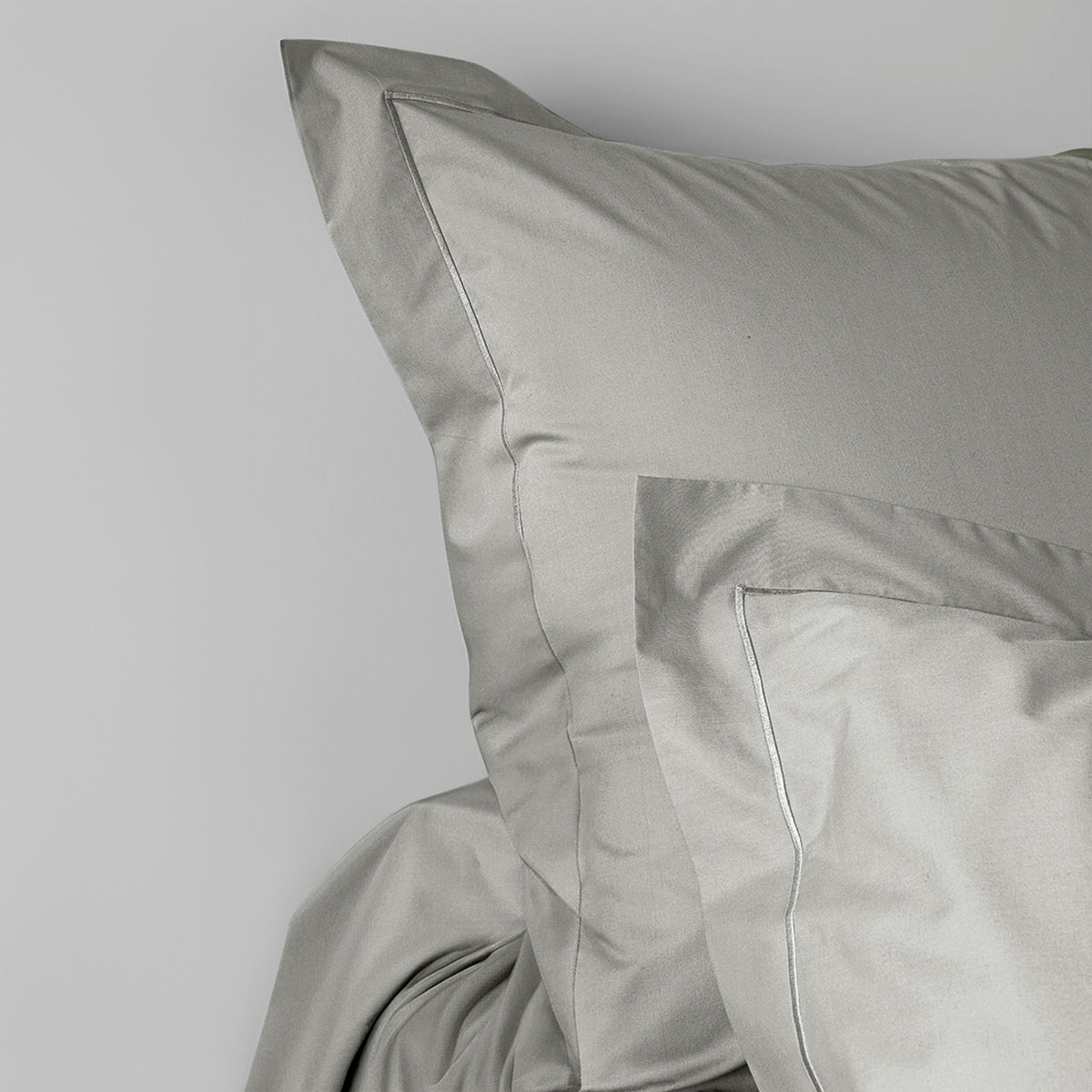 Taie d'oreiller Percale 50 x 70 cm Pur Coton Peigné Longues Fibres 80 Fils/cm² Perle