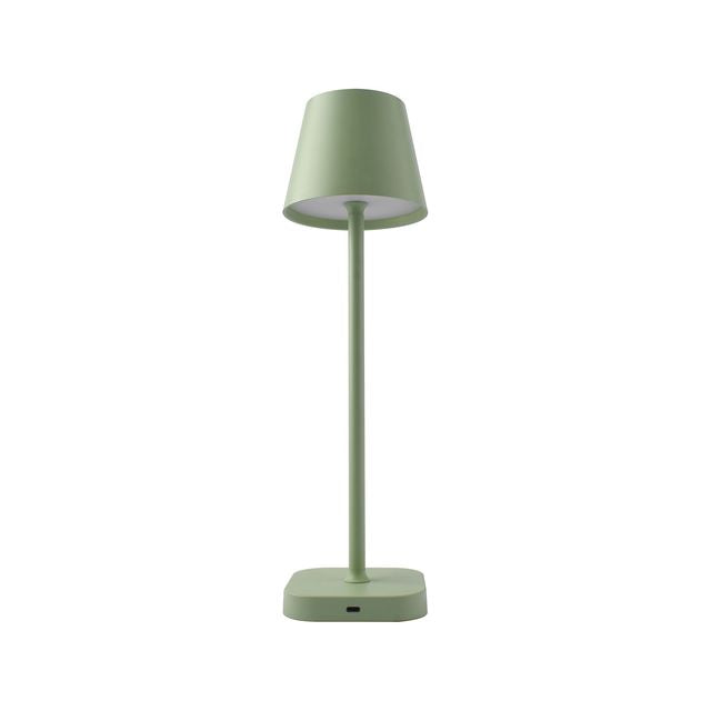 Lampe de table - Rechargeable - Intensité variable avec mode mémoire - 3 niveaux d'éclairage - 38 cm - Verte claire