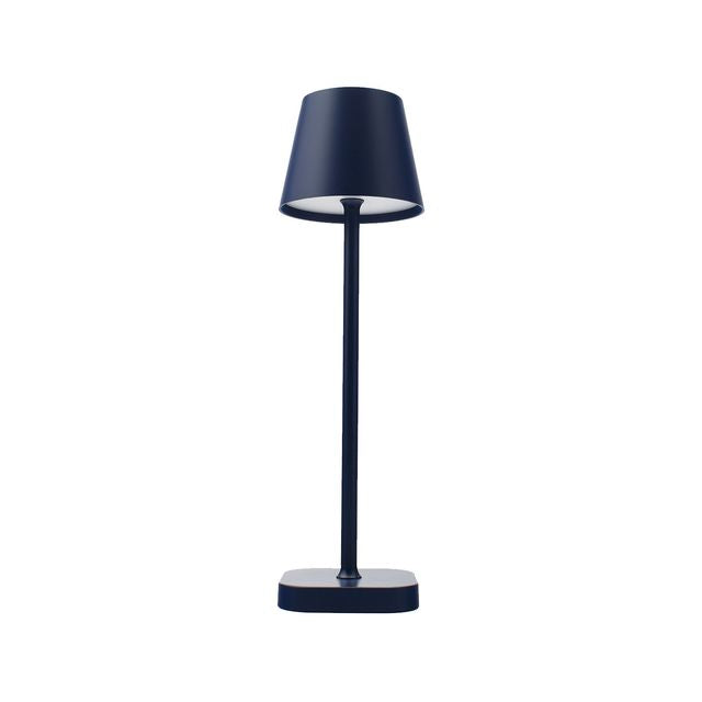 Lampe de table - Rechargeable - Intensité variable avec mode mémoire - 3 niveaux d'éclairage - 38 cm - Bleue