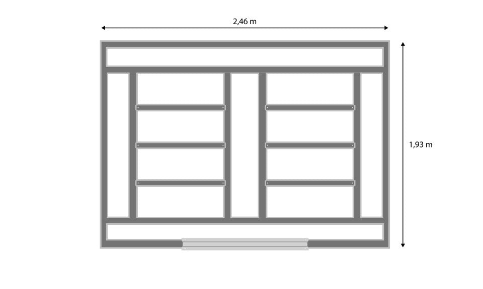 Abri de jardin en métal Tulum 8,4m3 avec plancher