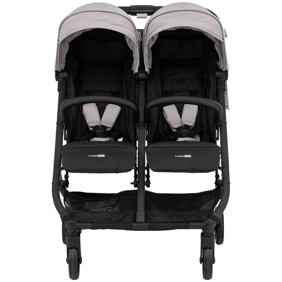 Poussette jumeaux ou enfants rapprochés largeur 74 cm Gris