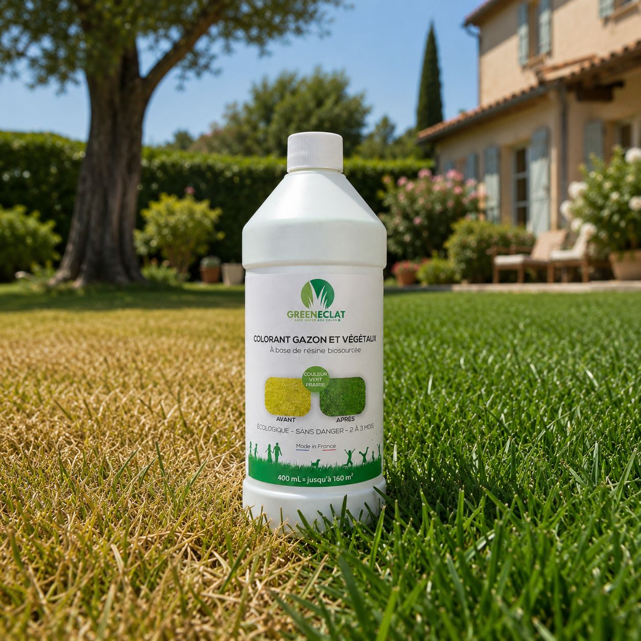 Colorant naturel pour gazon & végétaux concentré - résultat immédiat - vert forêt - 400ml