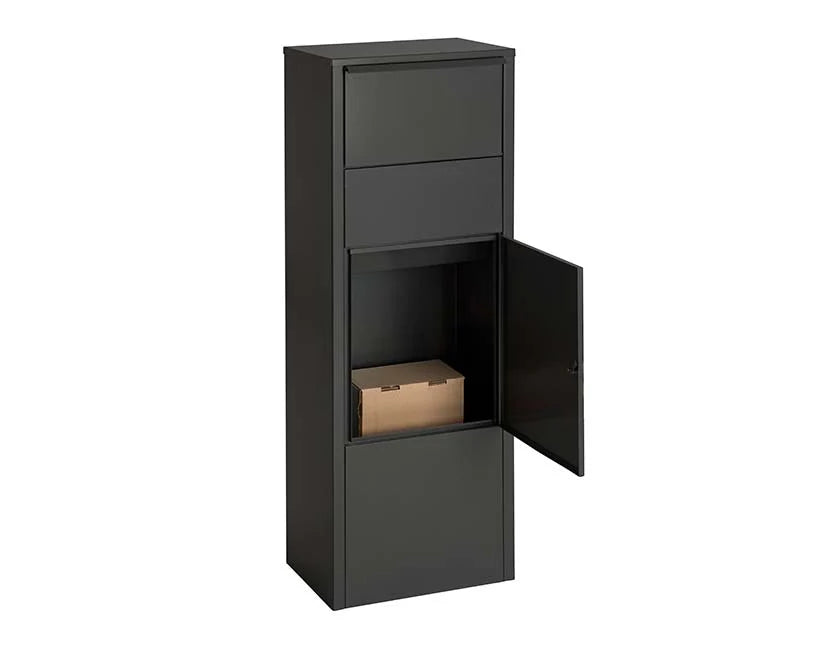Boîte aux lettres pour paquets verticale Hannovre  noire mate