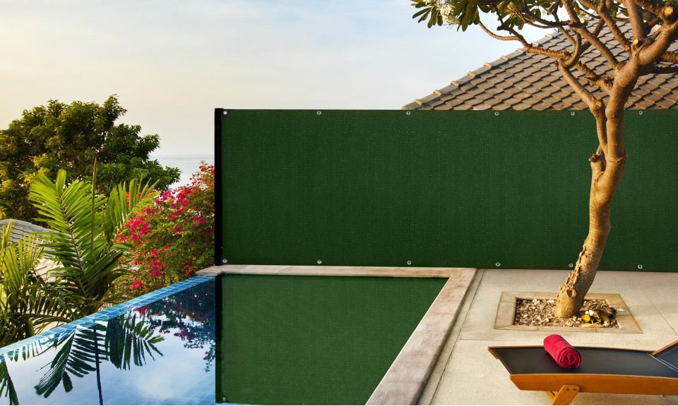 Brise vue occultant 1.8x10 m 300 gr/m² vert