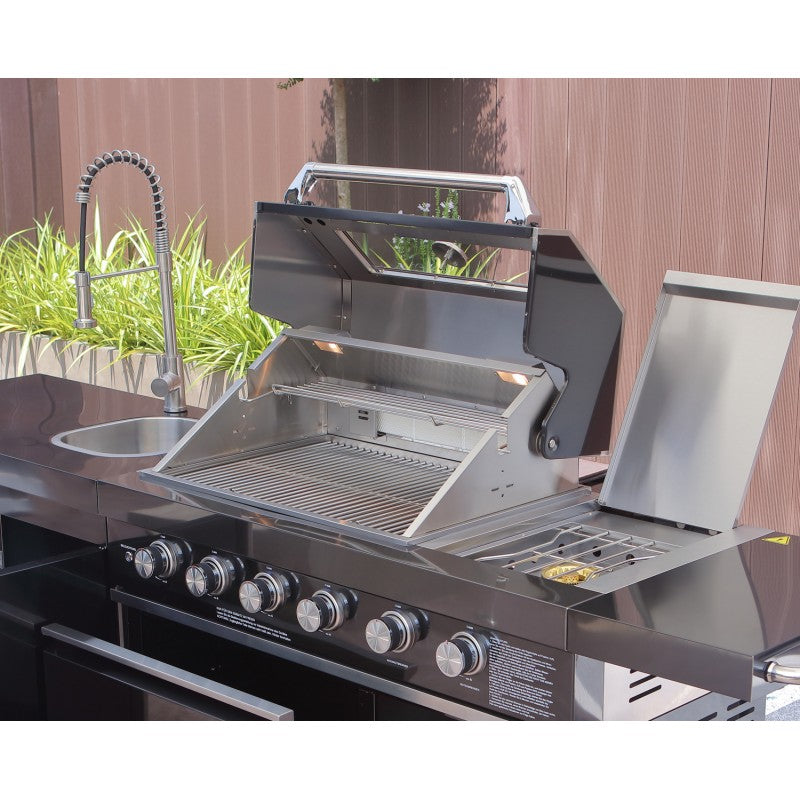Cuisine d'extérieur CAMBRIDGE Noir Longueur 262 cm Largeur 60 cm