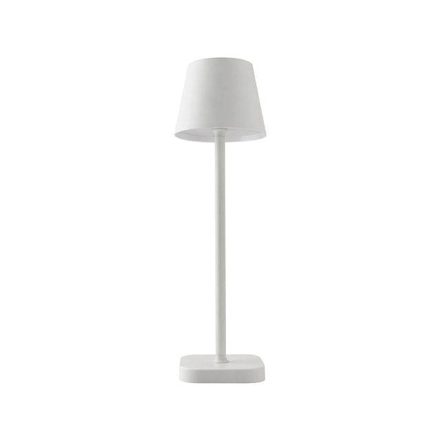Lampe de table - Rechargeable - Intensité variable avec mode mémoire - 3 niveaux d'éclairage - 38 cm - Blanche