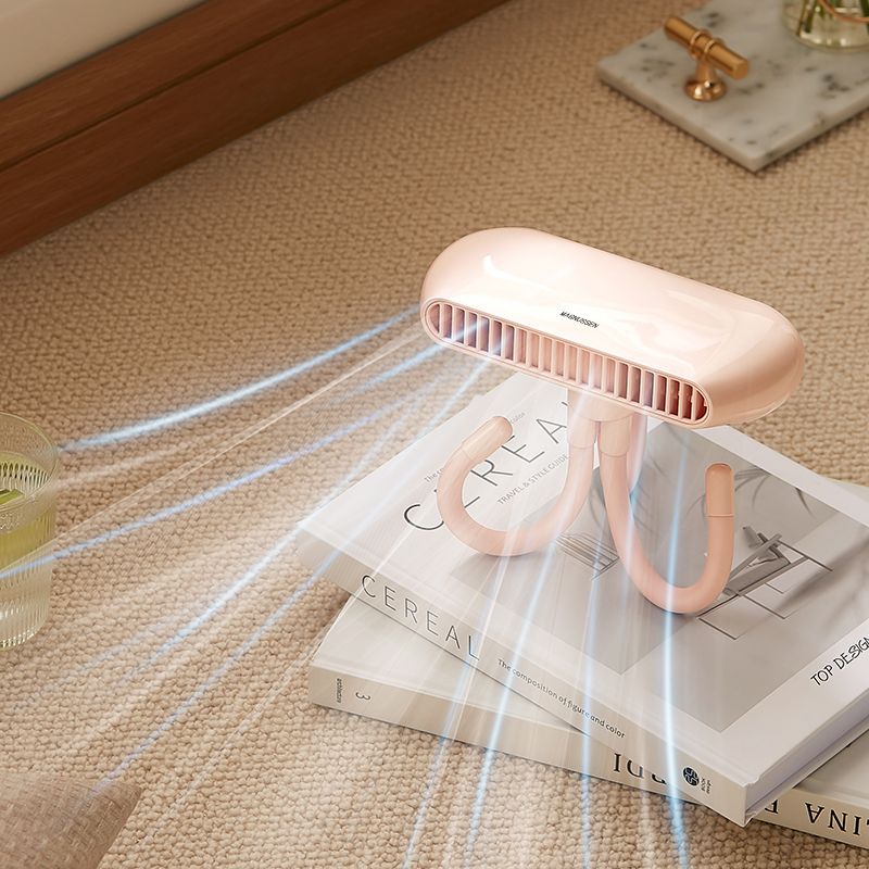 Ventilateur portable compact rose