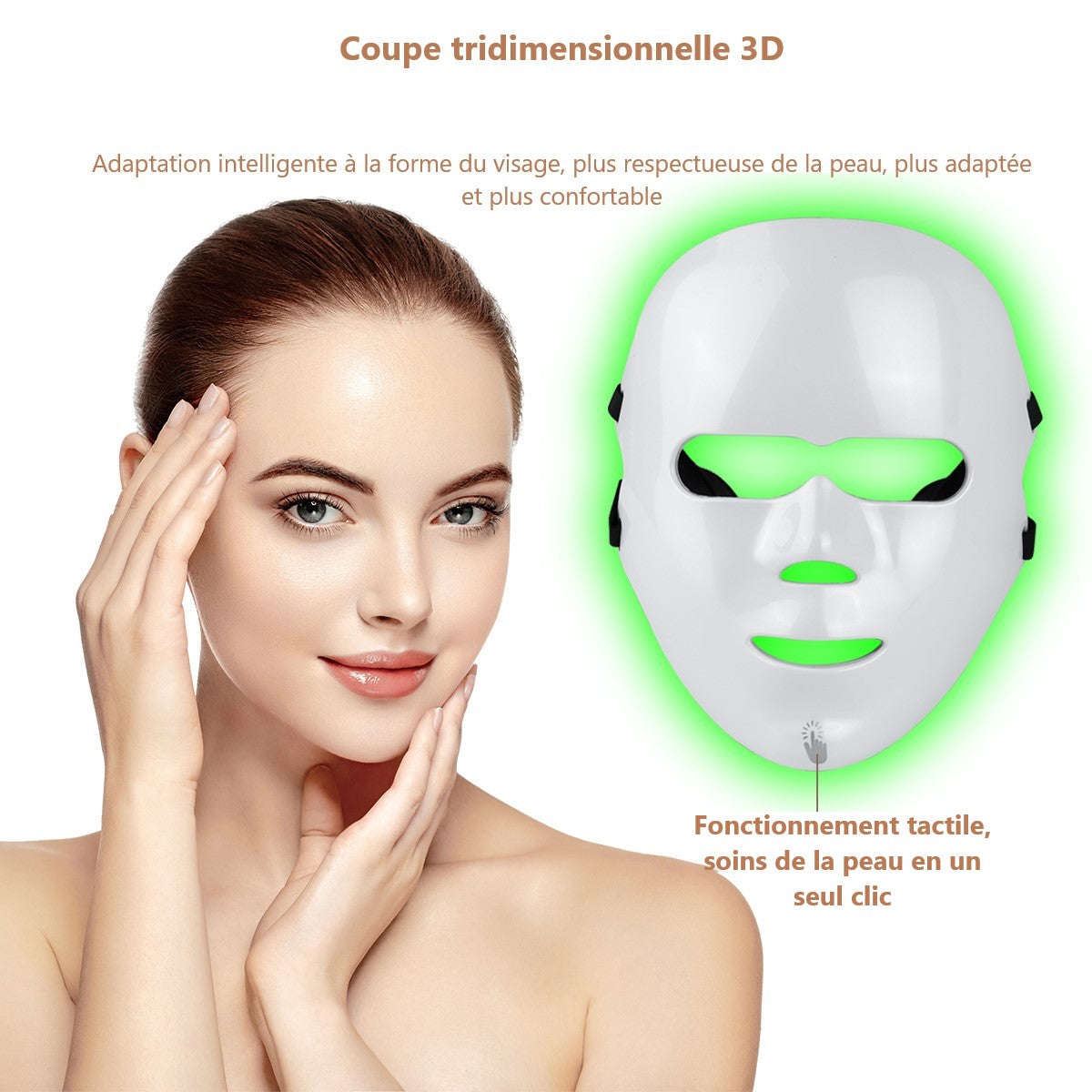 Masque LED visage 7 couleurs