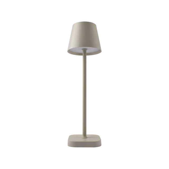 Lampe de table - Rechargeable - Intensité variable avec mode mémoire - 3 niveaux d'éclairage - 38 cm - Beige clair