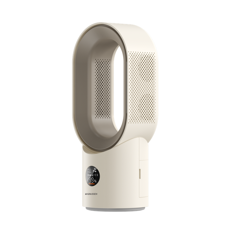 Ventilateur brumisateur sans pale beige sans fil
