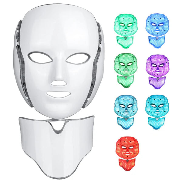 Masque LED visage luminothérapie 7 couleurs