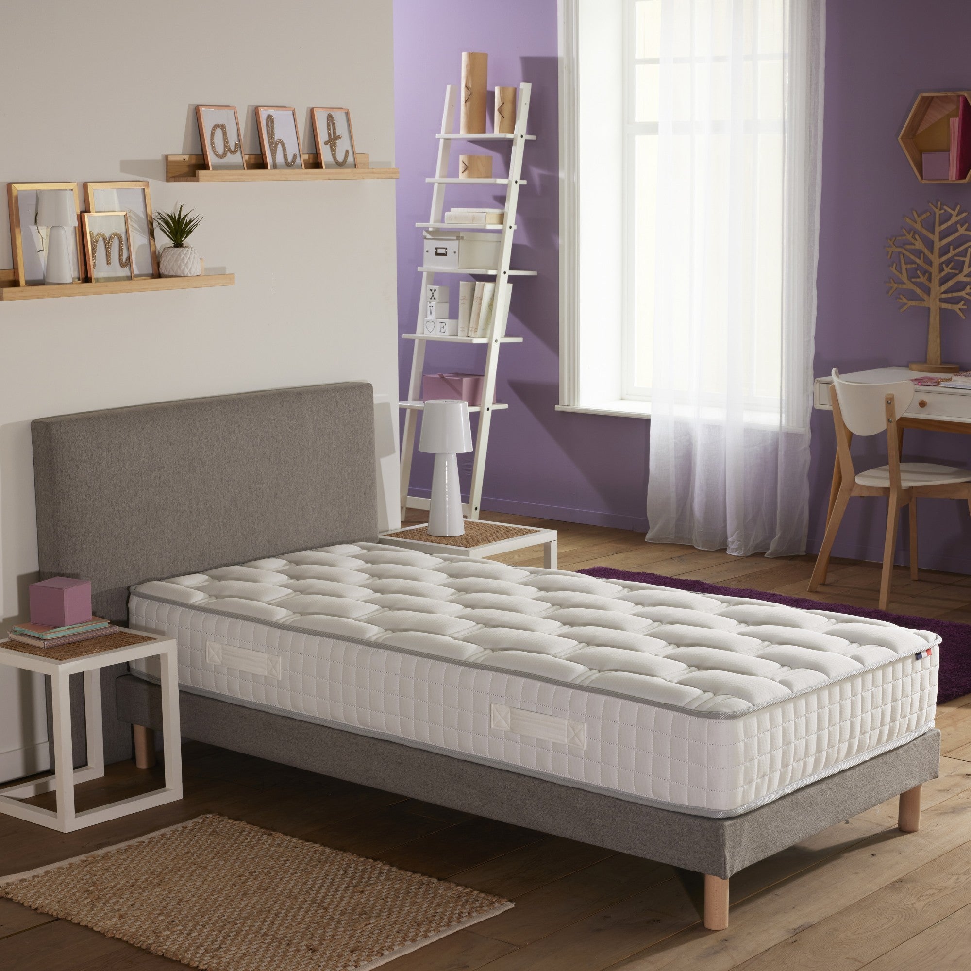 Matelas Ressort 24 cm  7 zones Face Hiver/Eté 90X200 Fabriqué en France
