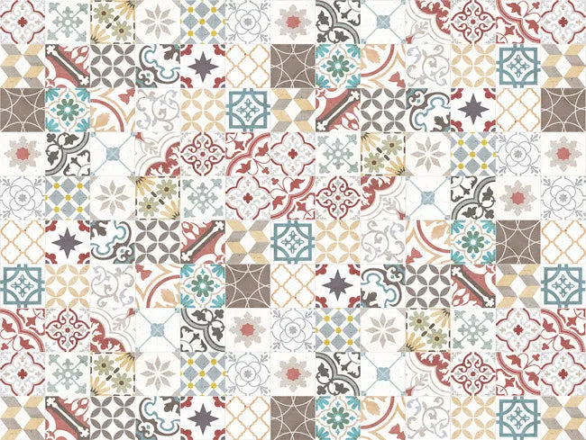 Tapis vinyle - Carreaux vintage 4