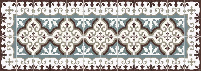 Tapis vinyle - Flocons aigue-marine