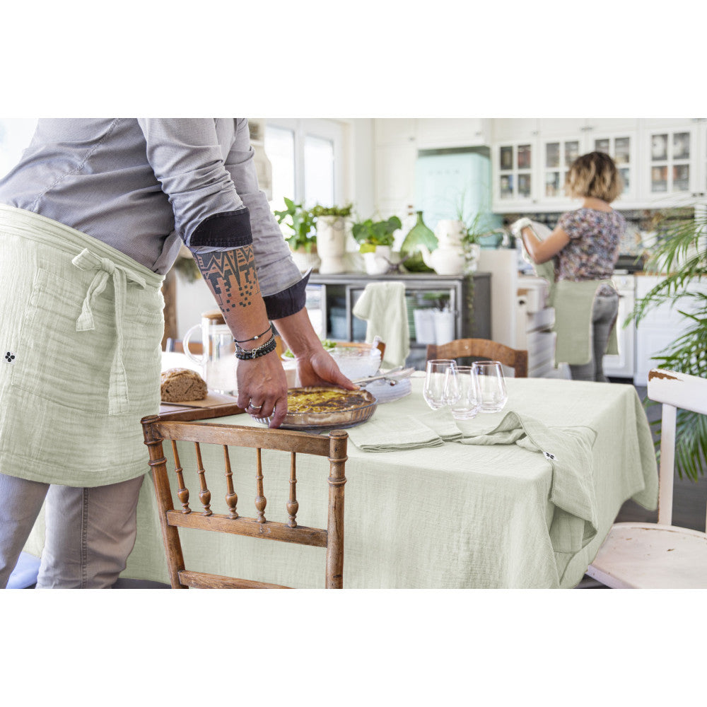 Nappe rectangle 150 x 250 cm GAÏA Vert d'eau