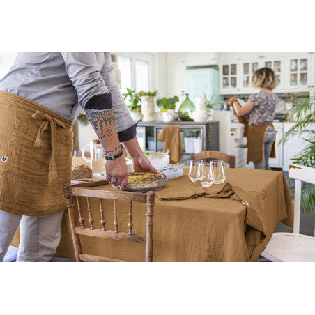 Nappe rectangle 150 x 250 cm GAÏA Camel