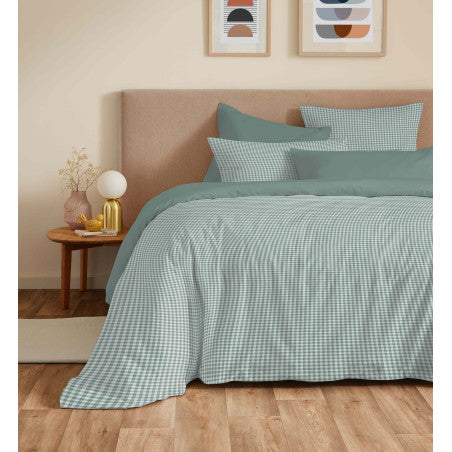Pack Complet Housse de couette Imprimé 220 x 240 cm - Drap housse 140 x 190 cm - 100% coton / 57 fils/cm²- GABRIELLE SAUGE