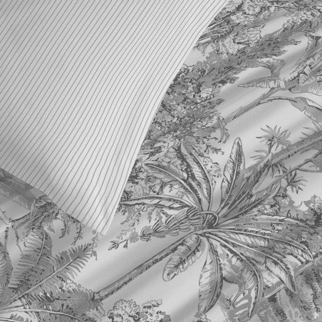 Pack Complet Housse de couette Imprimé 220 x 240 cm - Drap housse 160 x 200 cm - 100% coton / 57 fils/cm²- ADAMA PERLE