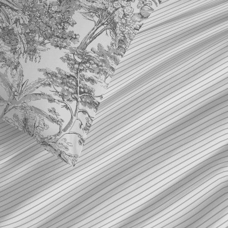 Pack Complet Housse de couette Imprimé 220 x 240 cm - Drap housse 160 x 200 cm - 100% coton / 57 fils/cm²- ADAMA PERLE