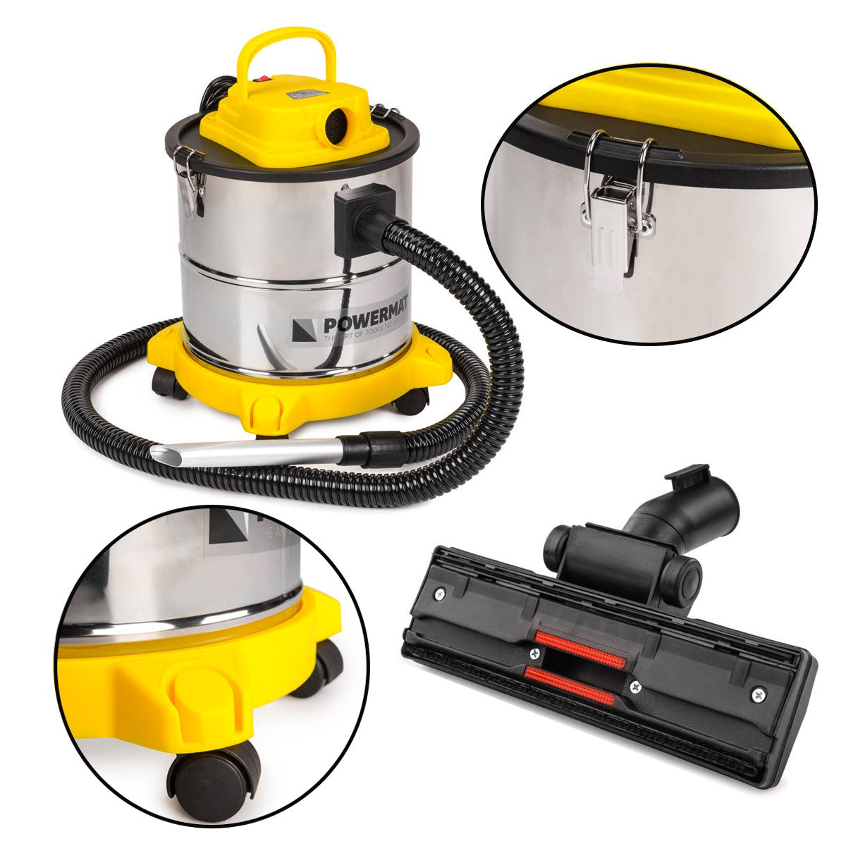 Aspirateur 2en1 industriel et vide cendre 2000W 20 L