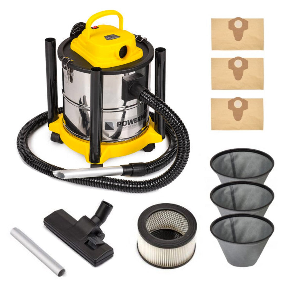 Aspirateur 2en1 industriel et vide cendre 2000W 20 L