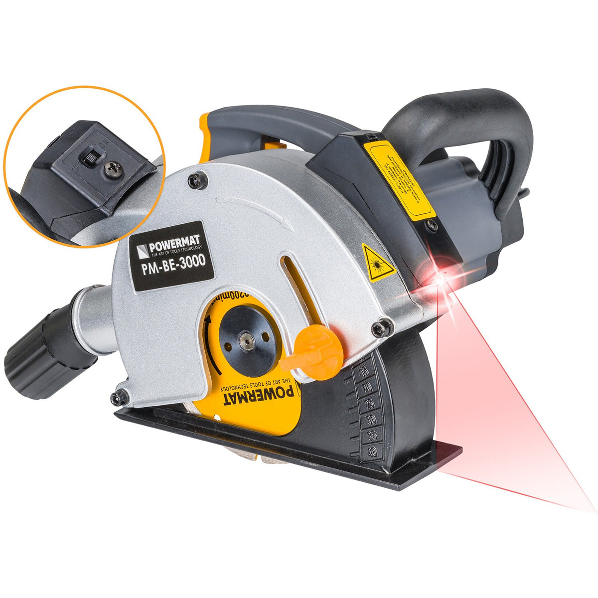 Mallette rainureuse électrique à béton double disques avec laser 3000W