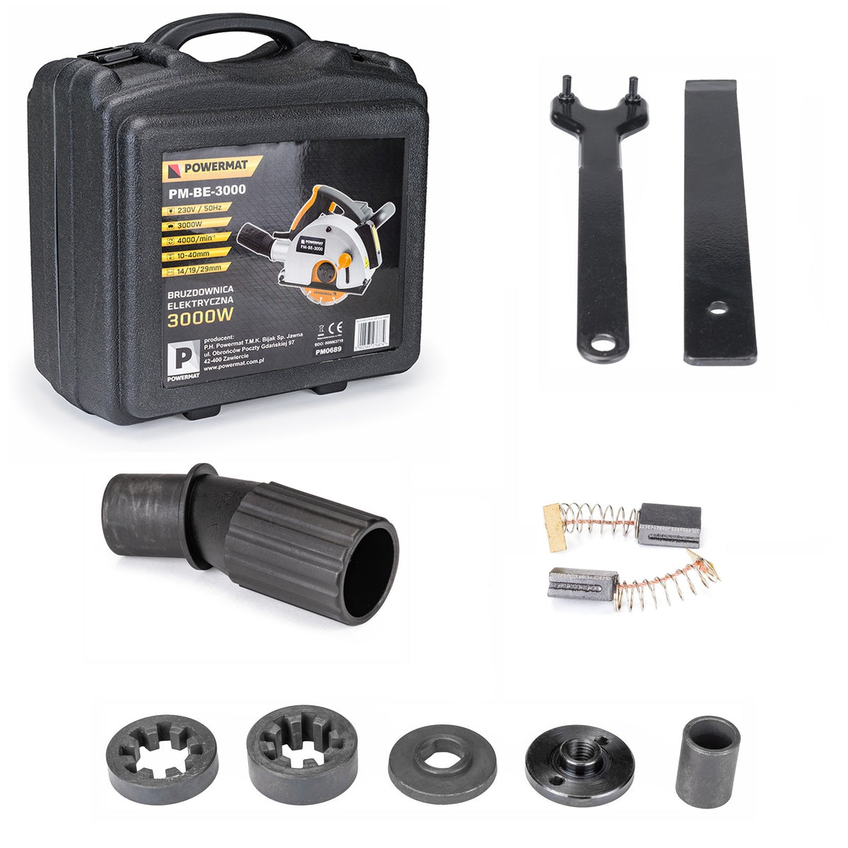 Mallette rainureuse électrique à béton double disques avec laser 3000W