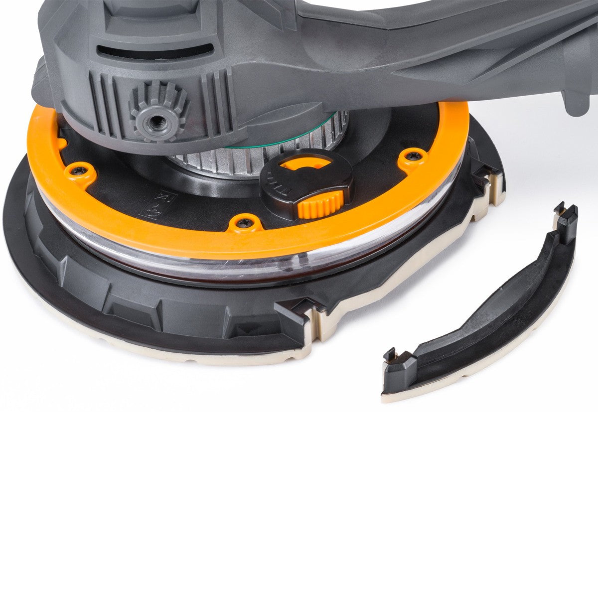 Ponceuse plâtre à main 1400W LED 360° sac et 12 disques de ponçage