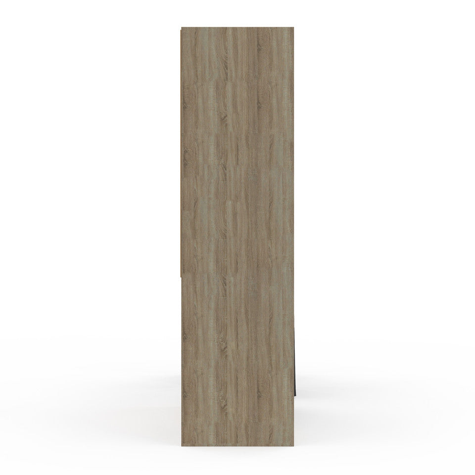 Dressing Justine extensible 120-180cm 5 tiroirs effet bois