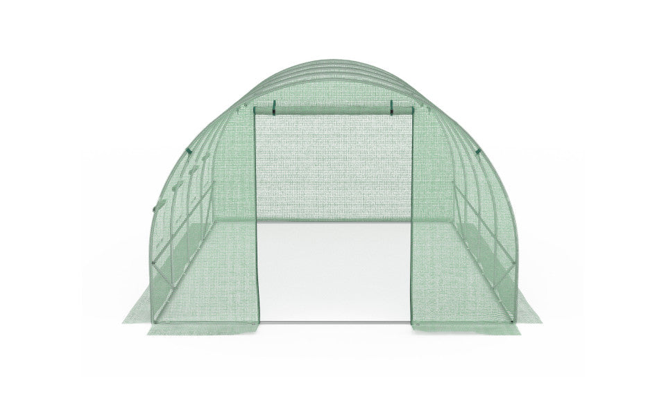 Serre tunnel de jardin 12m² verte bâche renforcée 130 gr/m² - Gamme maraichère