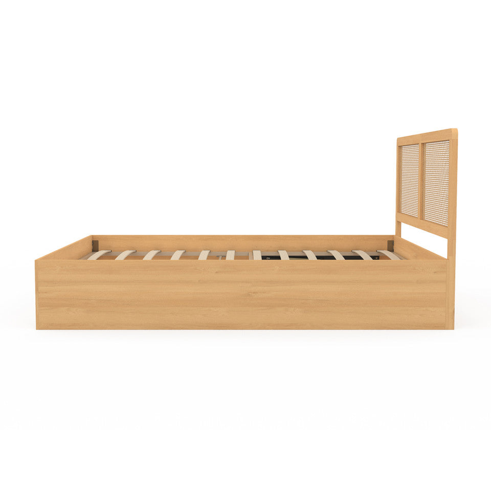 Lit coffre Eve 160x200cm cannage