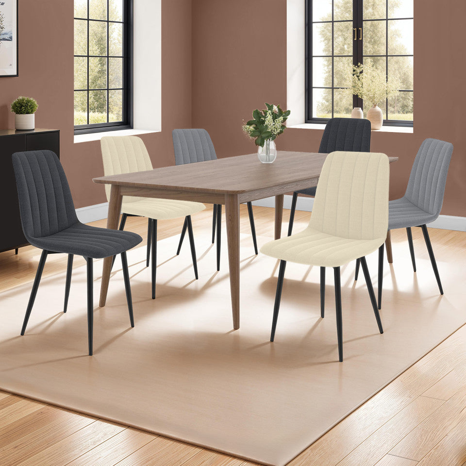 Chaises Fiona en velours mix de couleurs - lot de 6