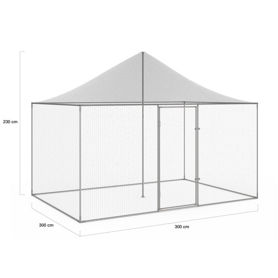 Volière grillagée 6m² - 3x2m