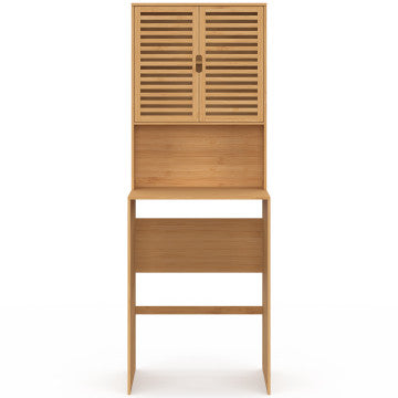 Meuble dessus WC Maya bambou armoire double portes