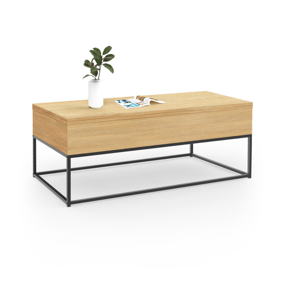 Table basse Memphis avec plateau relevable et dépliant