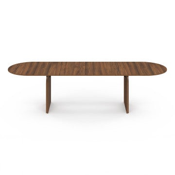 Table à manger extensible Japandi 200-300cm effet noyer