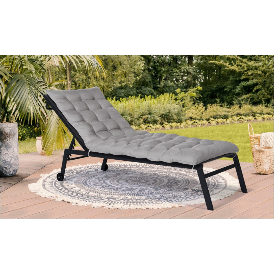 Coussin universel pour bain de soleil gris