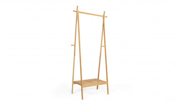 Portant pliable à vêtements Maya en bambou
