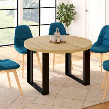 Table à manger ronde extensible Brixton Ø110-150cm