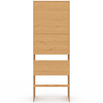 Meuble dessus WC Maya bambou armoire double portes