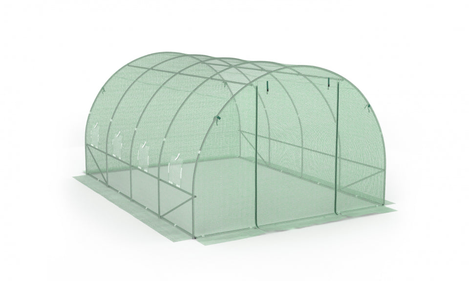 Serre tunnel de jardin 12m² verte bâche renforcée 130 gr/m² - Gamme maraichère