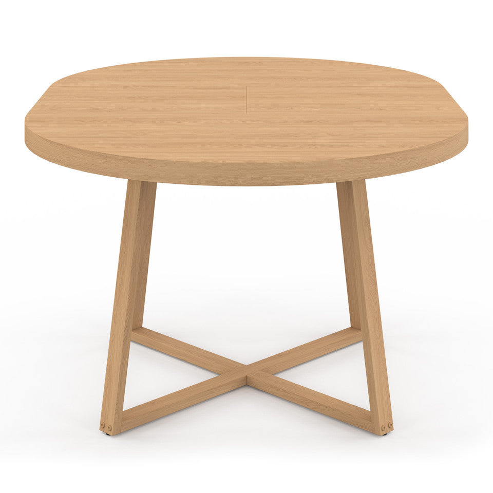 Table repas Sana plateau extensible 110-150 rond et pieds bois