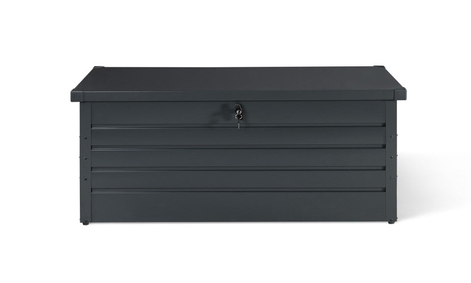 Coffre de rangement pour extérieur gris anthracite en acier galvanisé 600L