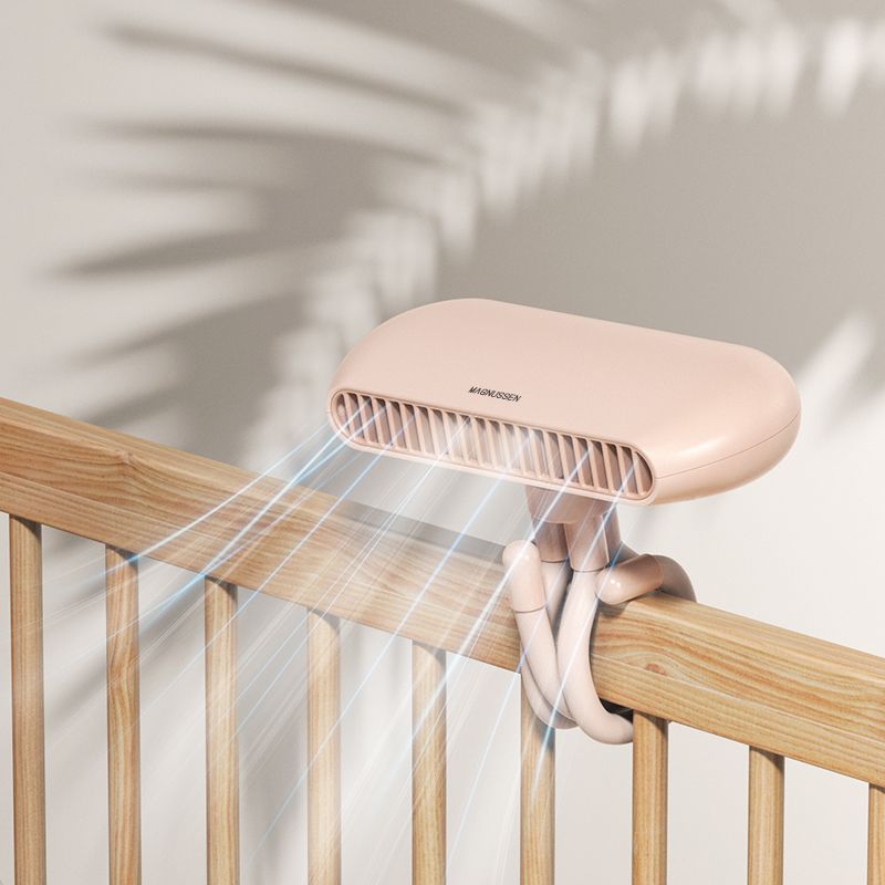 Ventilateur portable compact rose