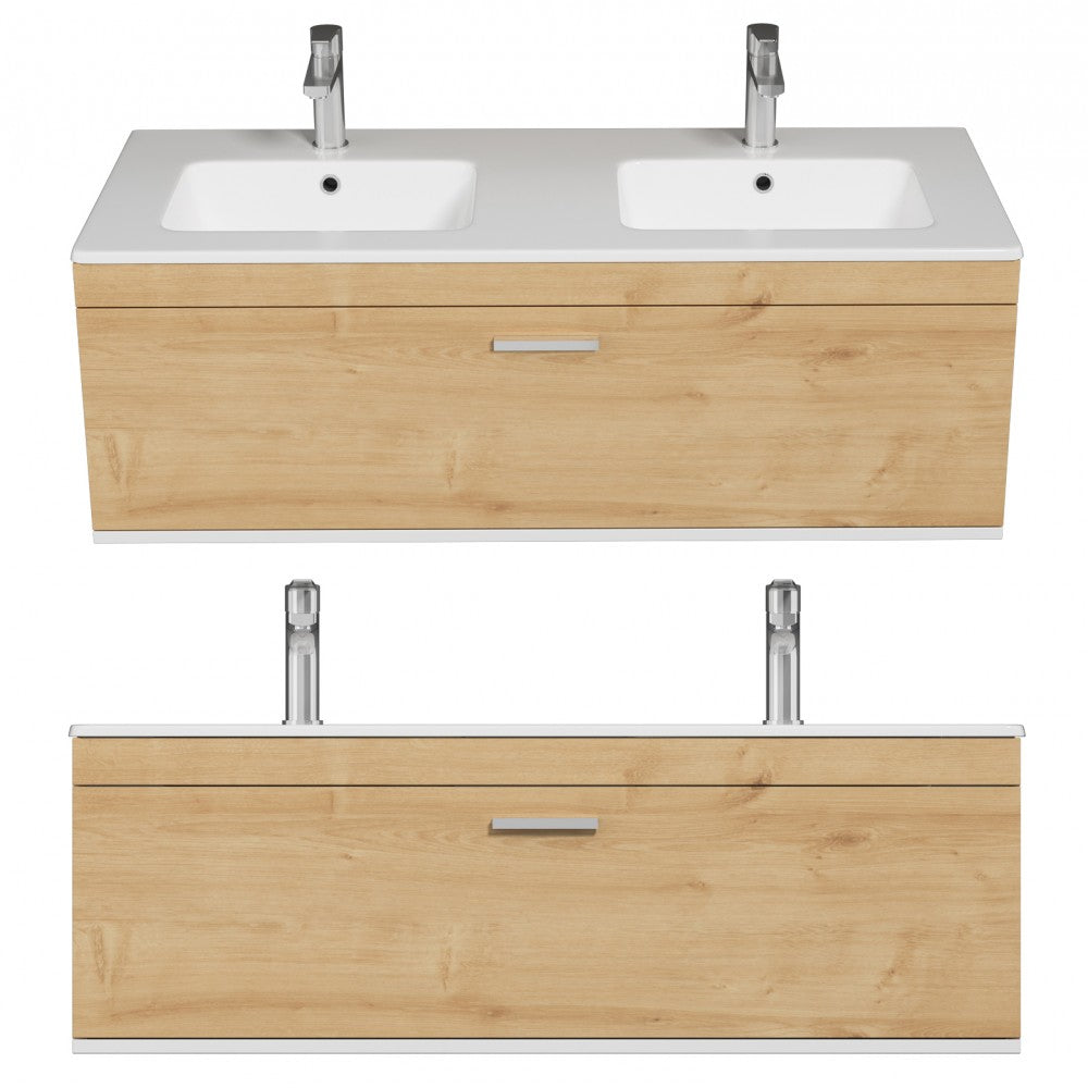 Meuble double vasque Rubite 1 tiroir  120 cm
