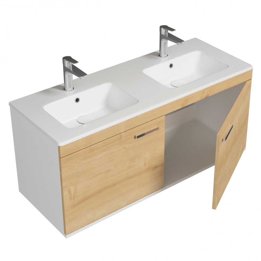 Meuble double vasque Rubite 2 portes 120 cm