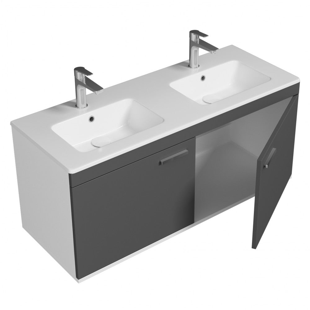 Meuble double vasque Rubite 2 portes 120 cm