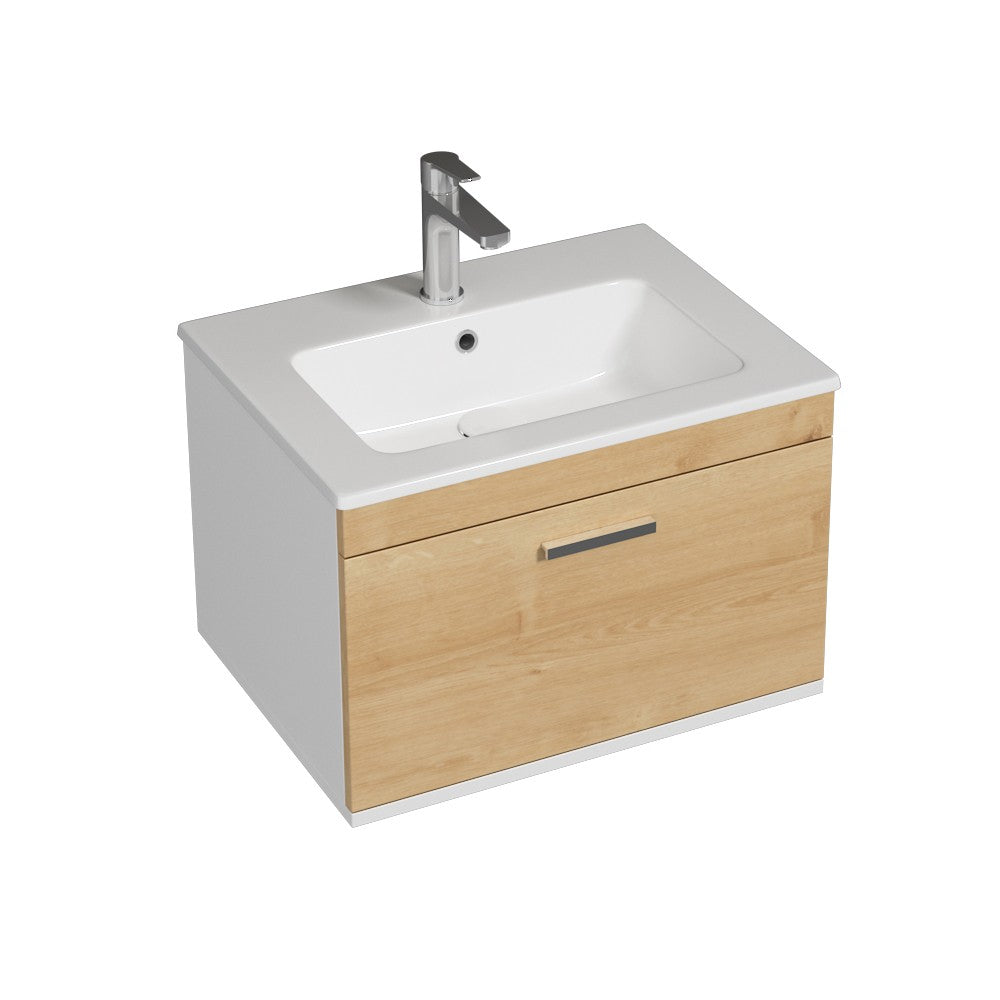 Meuble simple vasque Rubite 1 tiroir 60 cm