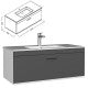 Meuble simple vasque Rubite 1 tiroir 100 cm