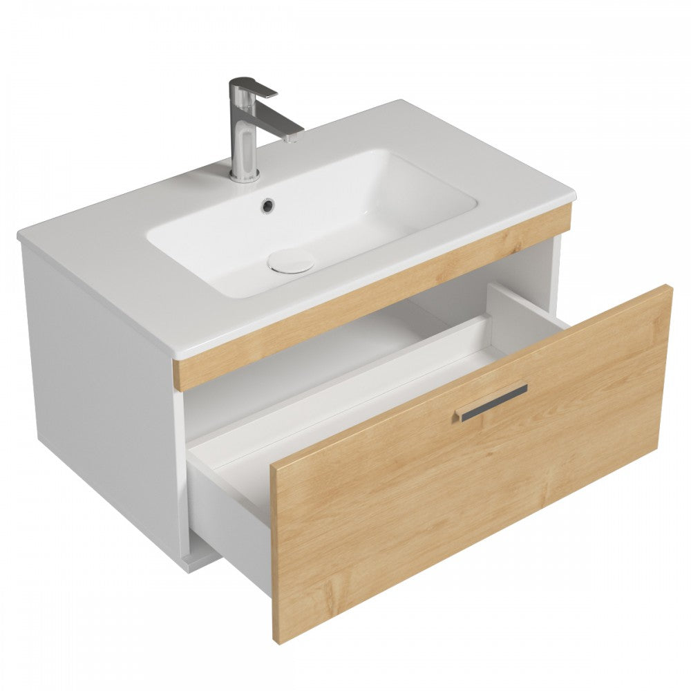 Meuble simple vasque Rubite 1 tiroir 90 cm